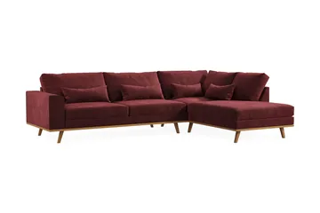 Copenhagen 4-sits Högervänd L-formad Divansoffa i Sammet - Lila - Products - Möbler - Soffa - Divansoffa & schäslongsoffa - 4 sits soffa med divan