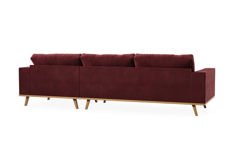 Copenhagen 4-sits Högervänd L-formad Divansoffa i Sammet - Lila - Products - Möbler - Soffa - Divansoffa & schäslongsoffa - 4 sits soffa med divan
