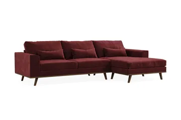 Copenhagen 4-sits Högervänd L-formad Divansoffa i Sammet - Lila - Products - Möbler - Soffa - Divansoffa & schäslongsoffa - 4 sits soffa med divan