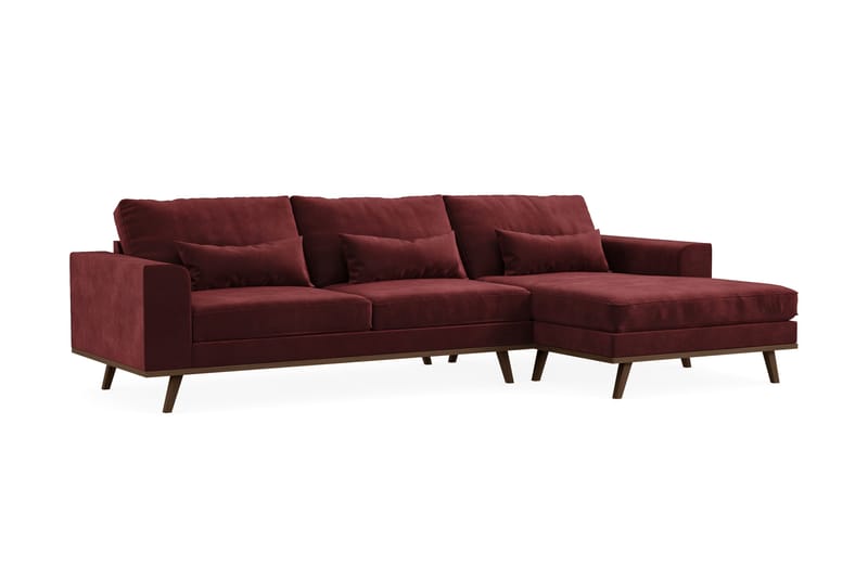 Copenhagen 4-sits Högervänd L-formad Divansoffa i Sammet - Lila - Products - Möbler - Soffa - Divansoffa & schäslongsoffa - 4 sits soffa med divan