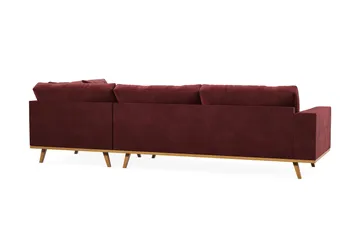 Copenhagen 4-sits Högervänd L-formad Divansoffa i Sammet - Lila - Products - Möbler - Soffa - Divansoffa & schäslongsoffa - 4 sits soffa med divan