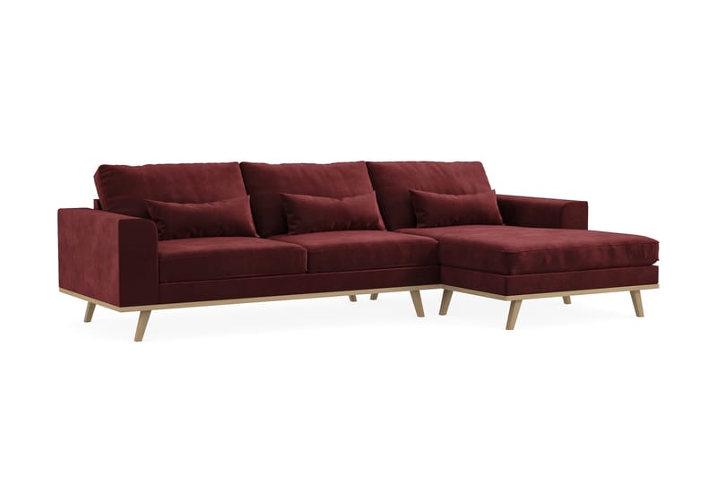 Copenhagen 4-sits Högervänd L-formad Divansoffa i Sammet - Lila - Products - Möbler - Soffa - Divansoffa & schäslongsoffa - 4 sits soffa med divan