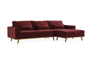 Copenhagen 4-sits Högervänd L-formad Divansoffa i Sammet - Lila - Products - Möbler - Soffa - Divansoffa & schäslongsoffa - 4 sits soffa med divan