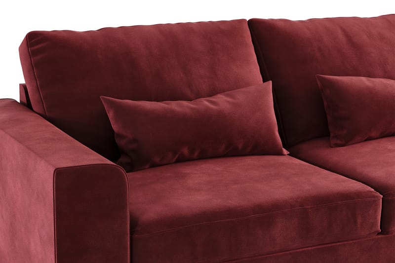 Copenhagen 4-sits Högervänd L-formad Divansoffa i Sammet - Lila - Products - Möbler - Soffa - Divansoffa & schäslongsoffa - 4 sits soffa med divan