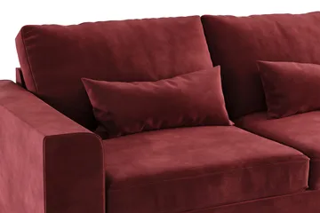 Copenhagen 4-sits Högervänd L-formad Divansoffa i Sammet - Lila - Products - Möbler - Soffa - Divansoffa & schäslongsoffa - 4 sits soffa med divan