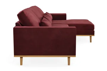 Copenhagen 4-sits Högervänd L-formad Divansoffa i Sammet - Lila - Products - Möbler - Soffa - Divansoffa & schäslongsoffa - 4 sits soffa med divan