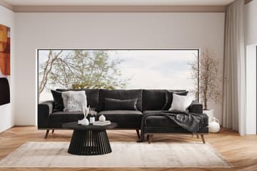 Copenhagen 4-sits Högervänd L-formad Divansoffa i Sammet - Mörkgrå - Products - Möbler - Soffa - Divansoffa & schäslongsoffa - 4 sits soffa med divan