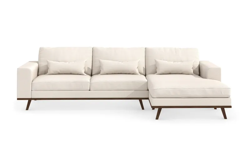 Copenhagen 4-sits Högervänd L-formad Divansoffa i Tyg - Beige - Products - Möbler - Soffa - Divansoffa & schäslongsoffa - 4 sits soffa med divan