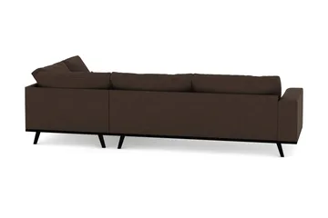Copenhagen 4-sits Högervänd L-formad Divansoffa i Tyg - Brun - Products - Möbler - Soffa - Divansoffa & schäslongsoffa - 4 sits soffa med divan