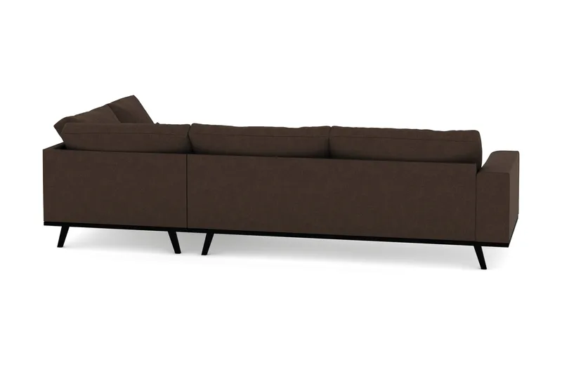 Copenhagen 4-sits Högervänd L-formad Divansoffa i Tyg - Brun - Products - Möbler - Soffa - Divansoffa & schäslongsoffa - 4 sits soffa med divan
