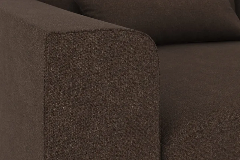 Copenhagen 4-sits Högervänd L-formad Divansoffa i Tyg - Brun - Products - Möbler - Soffa - Divansoffa & schäslongsoffa - 4 sits soffa med divan