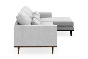 Copenhagen 4-sits Högervänd L-formad Divansoffa i Tyg - Ljusgrå - Products - Möbler - Soffa - Divansoffa & schäslongsoffa - 4 sits soffa med divan