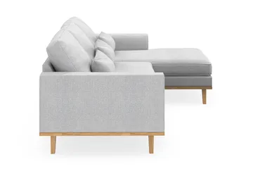 Copenhagen 4-sits Högervänd L-formad Divansoffa i Tyg - Ljusgrå - Products - Möbler - Soffa - Divansoffa & schäslongsoffa - 4 sits soffa med divan