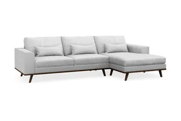 Copenhagen 4-sits Högervänd L-formad Divansoffa i Tyg - Ljusgrå - Products - Möbler - Soffa - Divansoffa & schäslongsoffa - 4 sits soffa med divan