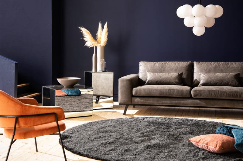 Copenhagen 4-sits Högervänd L-formad Schäslongsoffa i Konstläder - Mörkgrå - Products - Möbler - Soffa - Divansoffa & schäslongsoffa - 4 sits soffa med divan