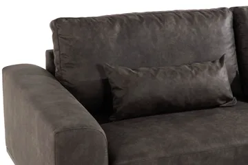 Copenhagen 4-sits Högervänd L-formad Schäslongsoffa i Konstläder - Mörkgrå - Products - Möbler - Soffa - Divansoffa & schäslongsoffa - 4 sits soffa med divan