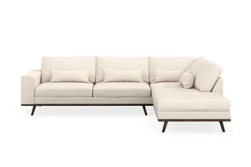 Copenhagen 4-sits Högervänd L-formad Schäslongsoffa i Manchester - Beige - Products - Möbler - Soffa - Divansoffa & schäslongsoffa - 4 sits soffa med divan