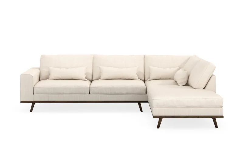 Copenhagen 4-sits Högervänd L-formad Schäslongsoffa i Manchester - Beige - Products - Möbler - Soffa - Divansoffa & schäslongsoffa - 4 sits soffa med divan