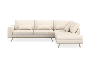 Copenhagen 4-sits Högervänd L-formad Schäslongsoffa i Manchester - Beige - Products - Möbler - Soffa - Divansoffa & schäslongsoffa - 4 sits soffa med divan