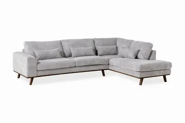 Copenhagen 4-sits Högervänd L-formad Schäslongsoffa i Manchester - Ljusgrå - Products - Möbler - Soffa - Divansoffa & schäslongsoffa - 4 sits soffa med divan