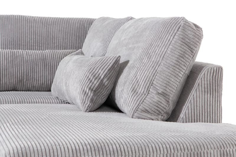 Copenhagen 4-sits Högervänd L-formad Schäslongsoffa i Manchester - Ljusgrå - Products - Möbler - Soffa - Divansoffa & schäslongsoffa - 4 sits soffa med divan