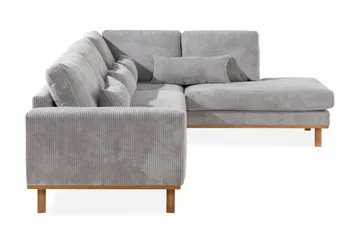Copenhagen 4-sits Högervänd L-formad Schäslongsoffa i Manchester - Ljusgrå - Products - Möbler - Soffa - Divansoffa & schäslongsoffa - 4 sits soffa med divan