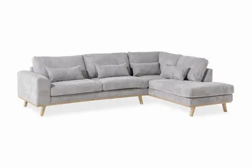 Copenhagen 4-sits Högervänd L-formad Schäslongsoffa i Manchester - Ljusgrå - Products - Möbler - Soffa - Divansoffa & schäslongsoffa - 4 sits soffa med divan