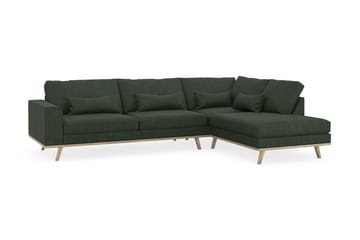 Copenhagen 4-sits Högervänd L-formad Schäslongsoffa i Manchester - Mörkgrön - Products - Möbler - Soffa - Divansoffa & schäslongsoffa - 4 sits soffa med divan