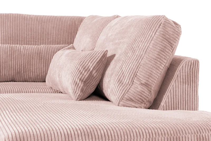 Copenhagen 4-sits Högervänd L-formad Schäslongsoffa i Manchester - Rosa - Products - Möbler - Soffa - Divansoffa & schäslongsoffa - 4 sits soffa med divan