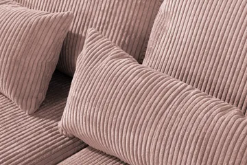 Copenhagen 4-sits Högervänd L-formad Schäslongsoffa i Manchester - Rosa - Products - Möbler - Soffa - Divansoffa & schäslongsoffa - 4 sits soffa med divan