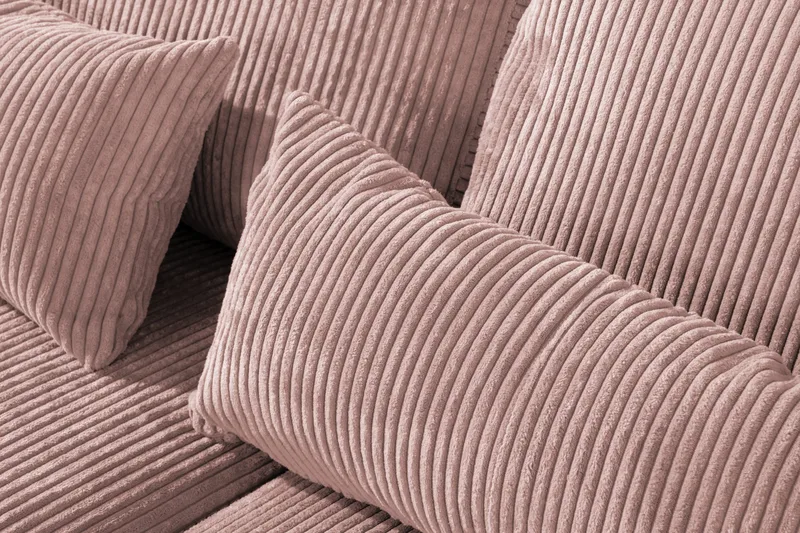 Copenhagen 4-sits Högervänd L-formad Schäslongsoffa i Manchester - Rosa - Products - Möbler - Soffa - Divansoffa & schäslongsoffa - 4 sits soffa med divan