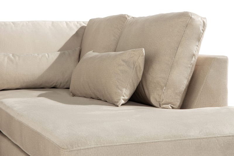 Copenhagen 4-sits Högervänd L-formad Schäslongsoffa i Sammet - Beige - Products - Möbler - Soffa - Divansoffa & schäslongsoffa - 4 sits soffa med divan
