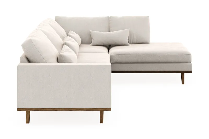 Copenhagen 4-sits Högervänd L-formad Schäslongsoffa i Sammet - Krämvit - Products - Möbler - Soffa - Divansoffa & schäslongsoffa - 4 sits soffa med divan