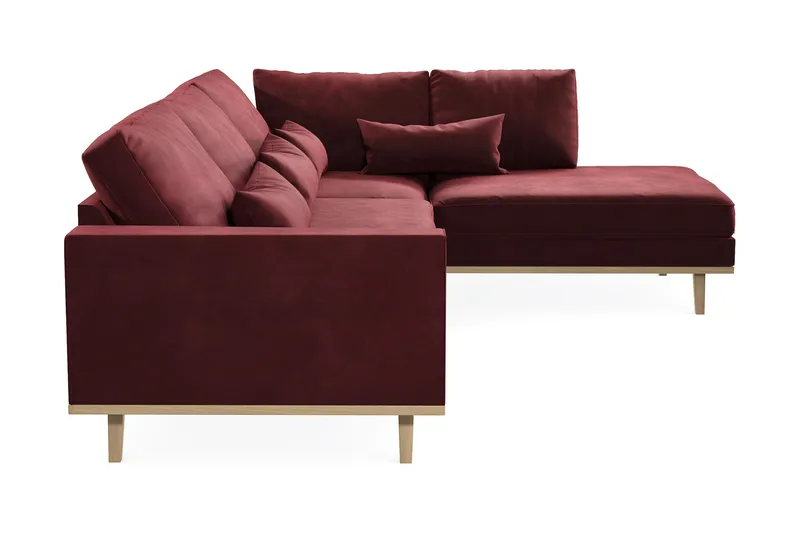 Copenhagen 4-sits Högervänd L-formad Schäslongsoffa i Sammet - Lila - Products - Möbler - Soffa - Divansoffa & schäslongsoffa - 4 sits soffa med divan