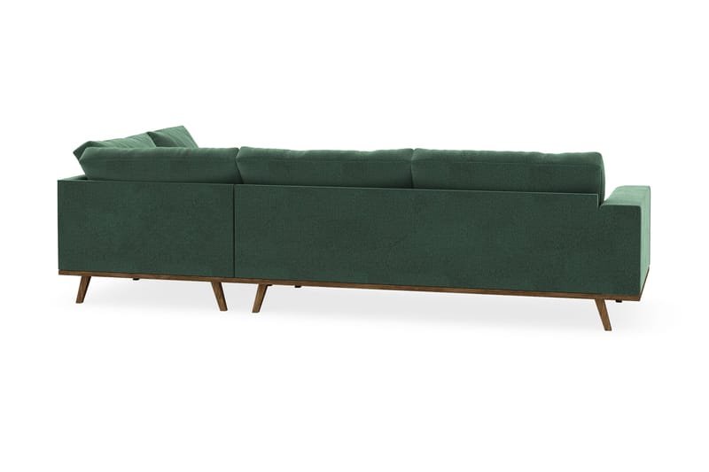 Copenhagen 4-sits Högervänd L-formad Schäslongsoffa i Sammet - Mörkgrön - Products - Möbler - Soffa - Divansoffa & schäslongsoffa - 4 sits soffa med divan