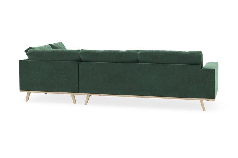 Copenhagen 4-sits Högervänd L-formad Schäslongsoffa i Sammet - Mörkgrön - Products - Möbler - Soffa - Divansoffa & schäslongsoffa - 4 sits soffa med divan
