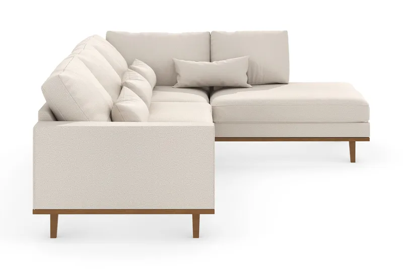 Copenhagen 4-sits Högervänd L-formad Schäslongsoffa i Tyg - Beige - Products - Möbler - Soffa - Divansoffa & schäslongsoffa - 4 sits soffa med divan