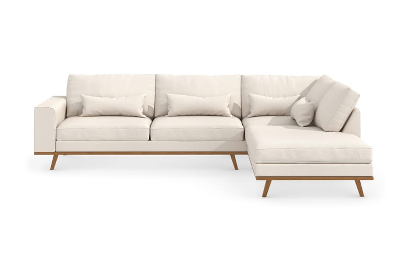 Copenhagen 4-sits Högervänd L-formad Schäslongsoffa i Tyg - Beige - Products - Möbler - Soffa - Divansoffa & schäslongsoffa - 4 sits soffa med divan
