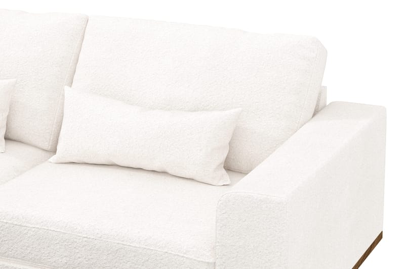 Copenhagen 4-sits Vänstervänd L-formad Divansoffa i Bouclé - Vit - Products - Möbler - Soffa - Divansoffa & schäslongsoffa - 4 sits soffa med divan