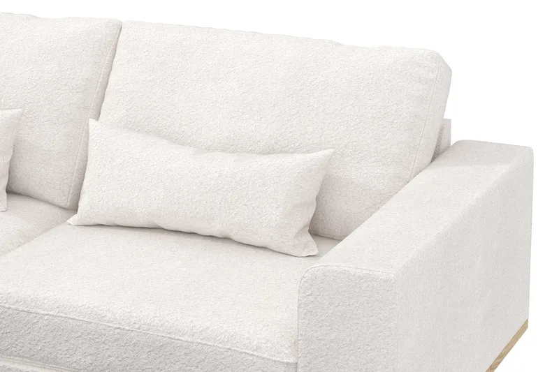 Copenhagen 4-sits Vänstervänd L-formad Divansoffa i Bouclé - Vit - Products - Möbler - Soffa - Divansoffa & schäslongsoffa - 4 sits soffa med divan