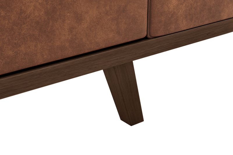 Copenhagen 4-sits Vänstervänd L-formad Divansoffa i Konstläder - Brun - Products - Möbler - Soffa - Divansoffa & schäslongsoffa - 4 sits soffa med divan