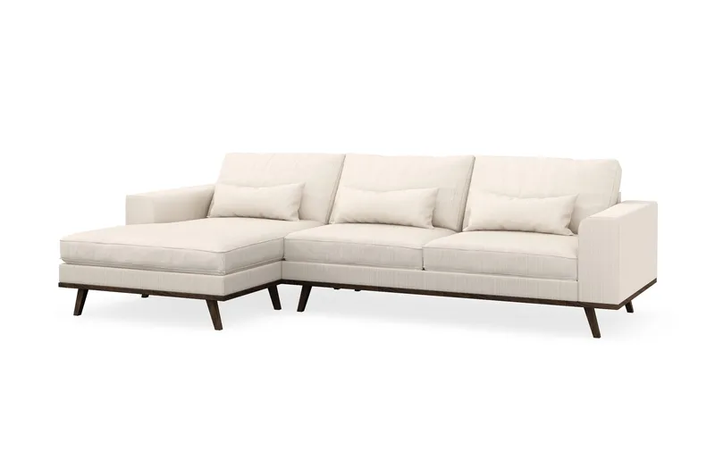 Copenhagen 4-sits Vänstervänd L-formad Divansoffa i Manchester - Beige - Products - Möbler - Soffa - Divansoffa & schäslongsoffa - 4 sits soffa med divan