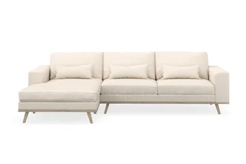Copenhagen 4-sits Vänstervänd L-formad Divansoffa i Manchester - Beige - Products - Möbler - Soffa - Divansoffa & schäslongsoffa - 4 sits soffa med divan