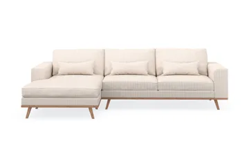 Copenhagen 4-sits Vänstervänd L-formad Divansoffa i Manchester - Beige - Products - Möbler - Soffa - Divansoffa & schäslongsoffa - 4 sits soffa med divan