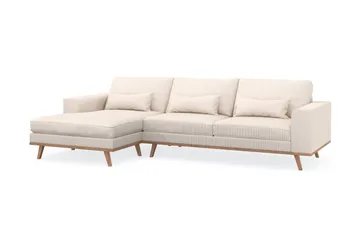 Copenhagen 4-sits Vänstervänd L-formad Divansoffa i Manchester - Beige - Products - Möbler - Soffa - Divansoffa & schäslongsoffa - 4 sits soffa med divan