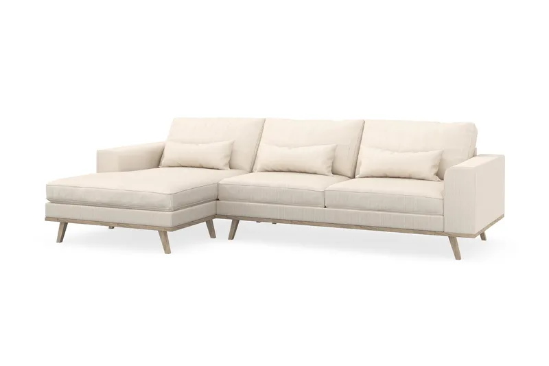 Copenhagen 4-sits Vänstervänd L-formad Divansoffa i Manchester - Beige - Products - Möbler - Soffa - Divansoffa & schäslongsoffa - 4 sits soffa med divan