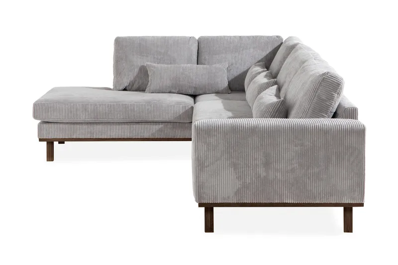 Copenhagen 4-sits Vänstervänd L-formad Divansoffa i Manchester - Ljusgrå - Products - Möbler - Soffa - Divansoffa & schäslongsoffa - 4 sits soffa med divan