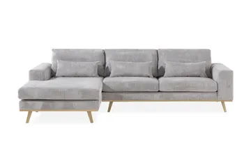 Copenhagen 4-sits Vänstervänd L-formad Divansoffa i Manchester - Ljusgrå - Products - Möbler - Soffa - Divansoffa & schäslongsoffa - 4 sits soffa med divan