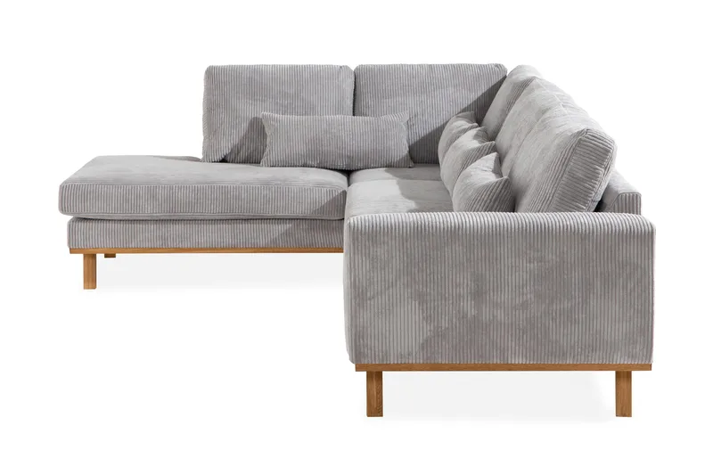 Copenhagen 4-sits Vänstervänd L-formad Divansoffa i Manchester - Ljusgrå - Products - Möbler - Soffa - Divansoffa & schäslongsoffa - 4 sits soffa med divan