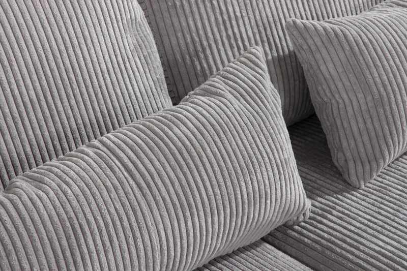 Copenhagen 4-sits Vänstervänd L-formad Divansoffa i Manchester - Ljusgrå - Products - Möbler - Soffa - Divansoffa & schäslongsoffa - 4 sits soffa med divan